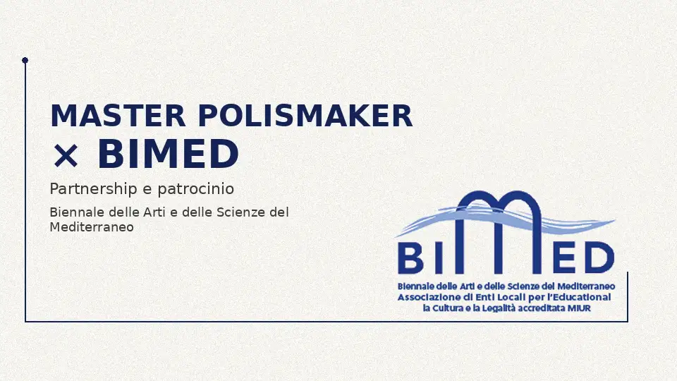 Master PolisMaker e BIMED: nasce una partnership per cultura, formazione e crescita dei territori