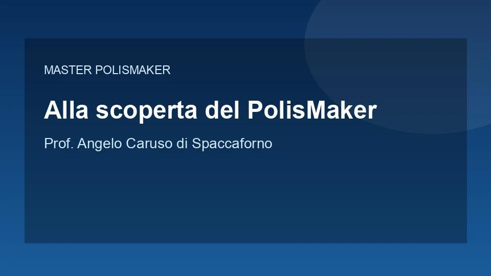 Alla scoperta del PolisMaker: parla il fondatore Prof. Angelo Caruso di Spaccaforno